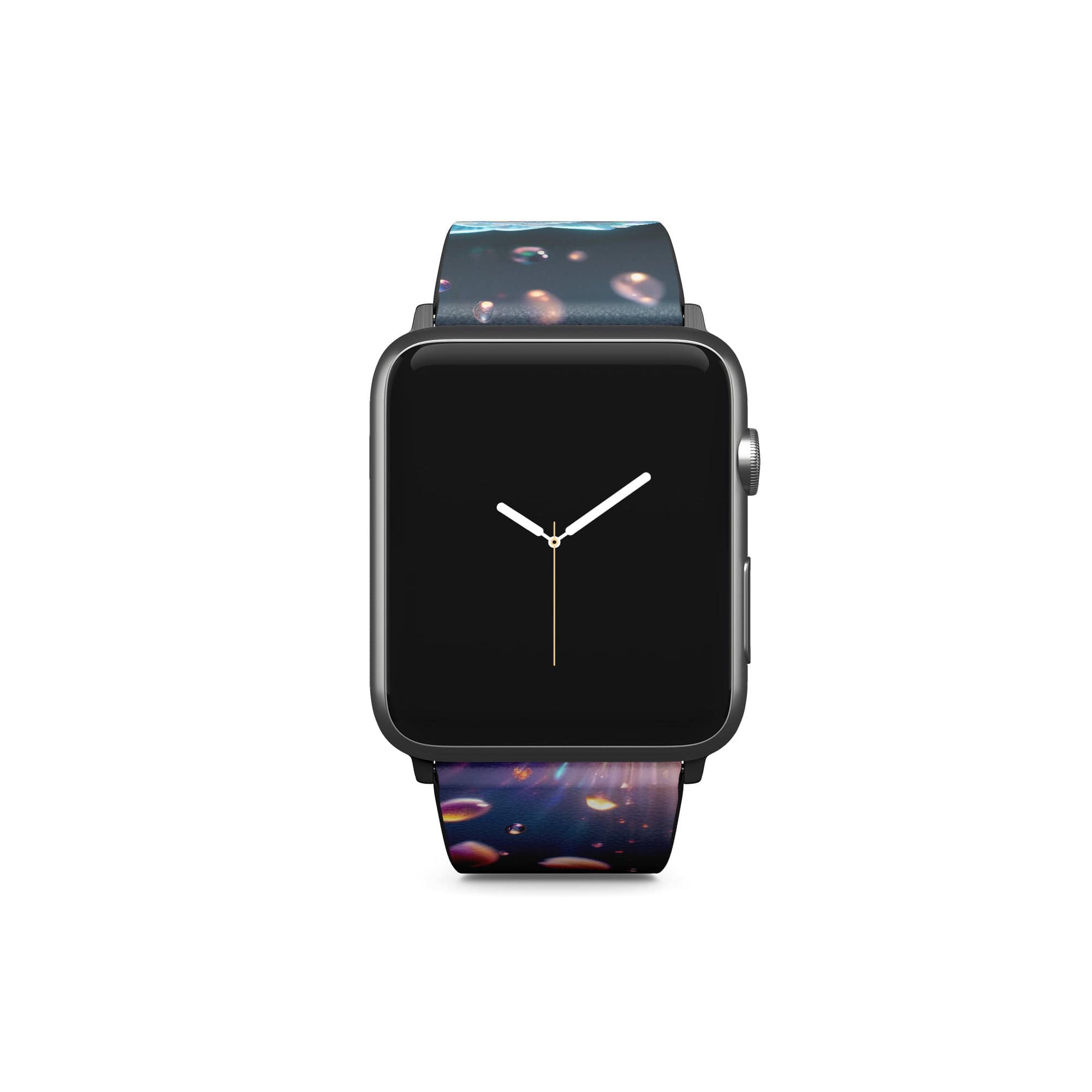 Petulant Petals | Crystal Flower Rose Apple Watch Band in Black