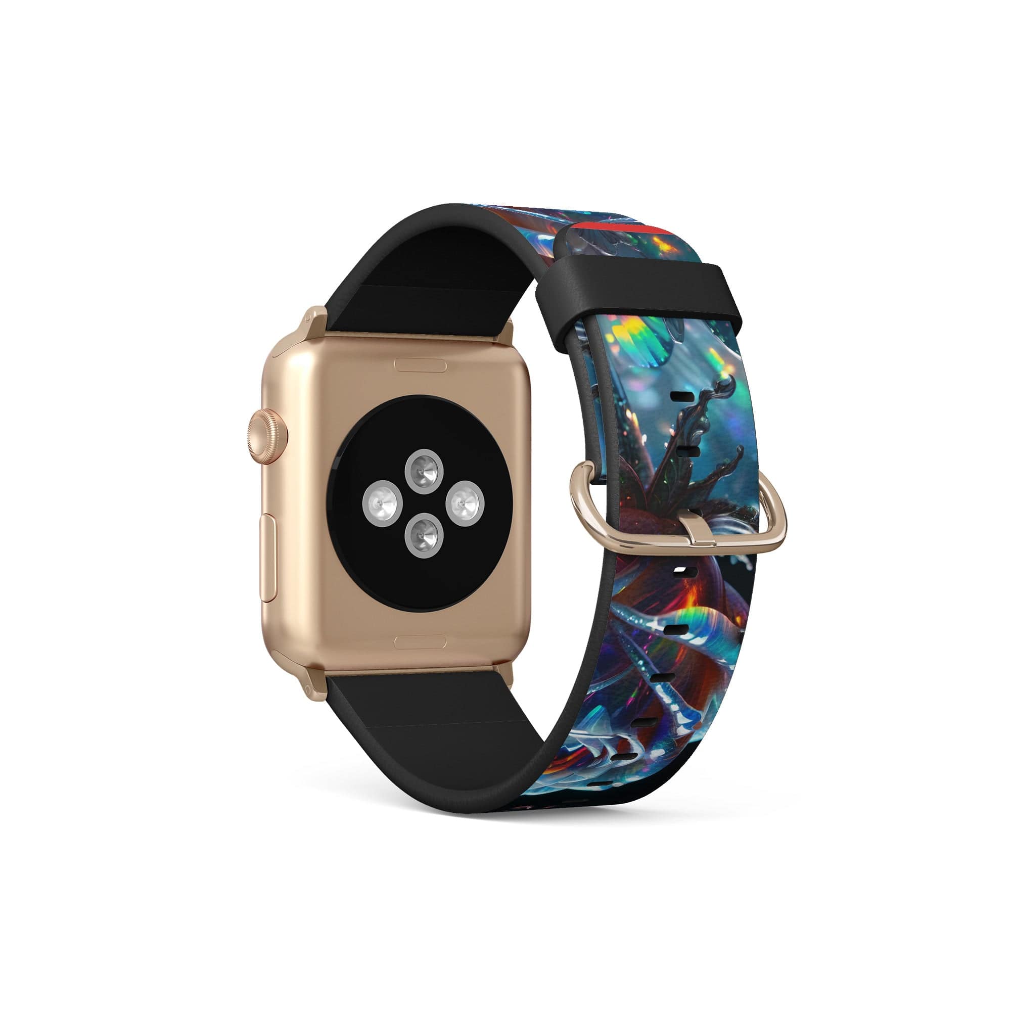 Petulant Petals | Crystal Flower Rose Apple Watch Band in Gold