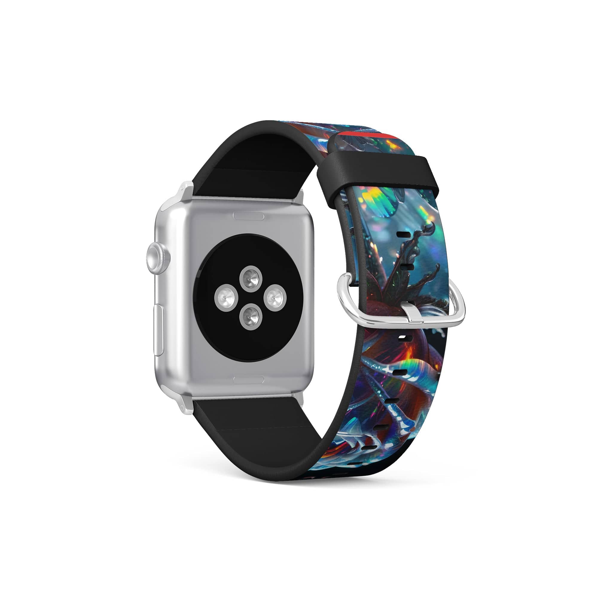 Petulant Petals | Crystal Flower Rose Apple Watch Band in Silver