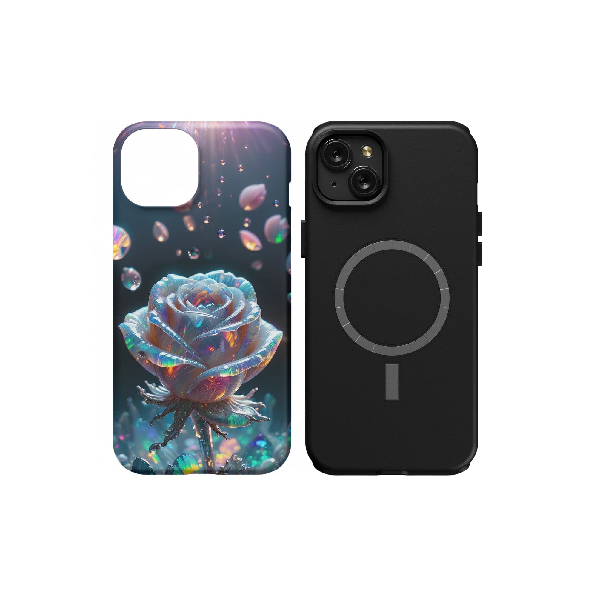 Petulant Petals | Crystal Flower Rose Case for iPhone 15