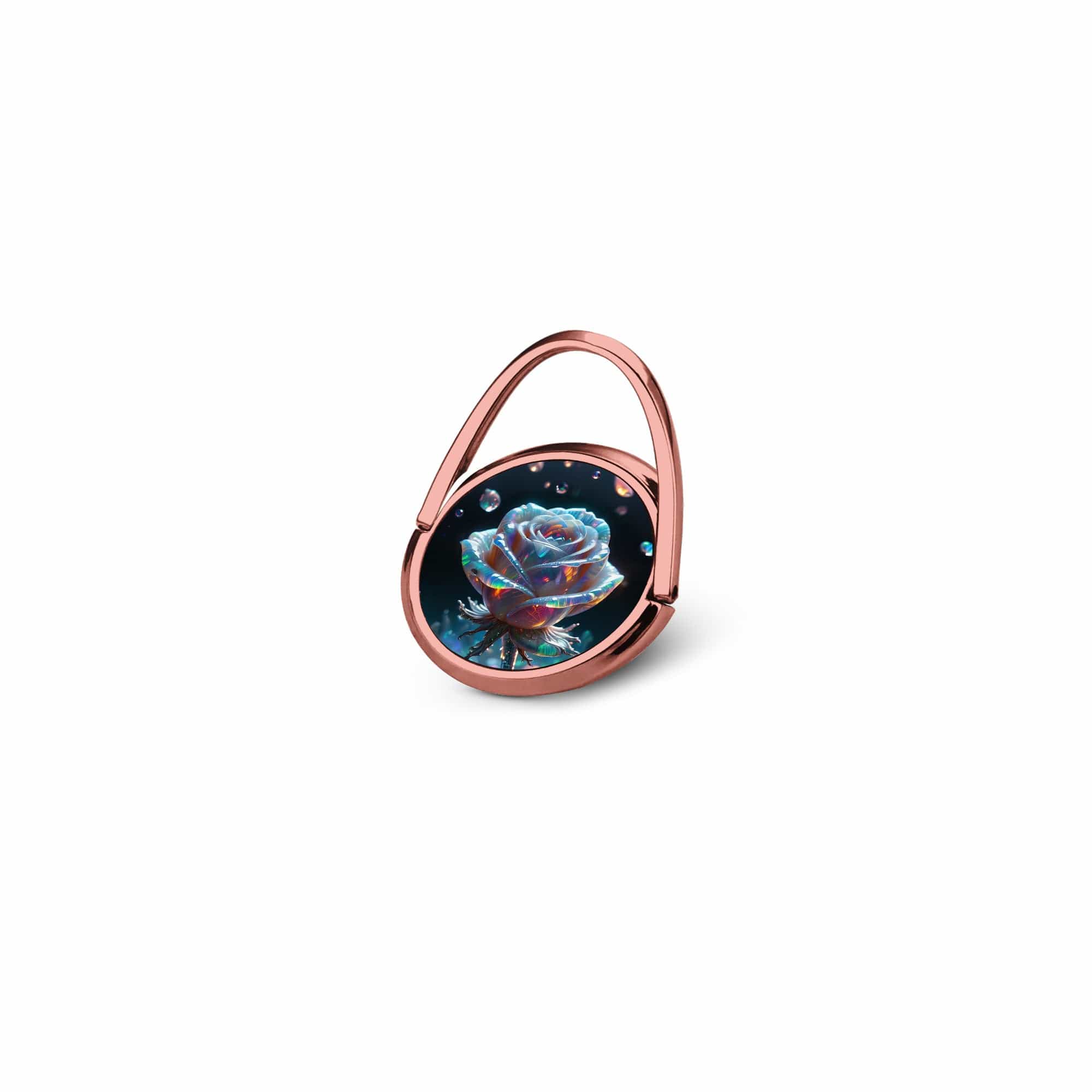 Petulant Petals | Crystal Flower Rose Ring Holder in Rose Gold