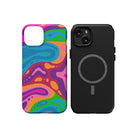 Psychedelic Flows | Colorful Abstract Fluid Case for iPhone 15 Plus