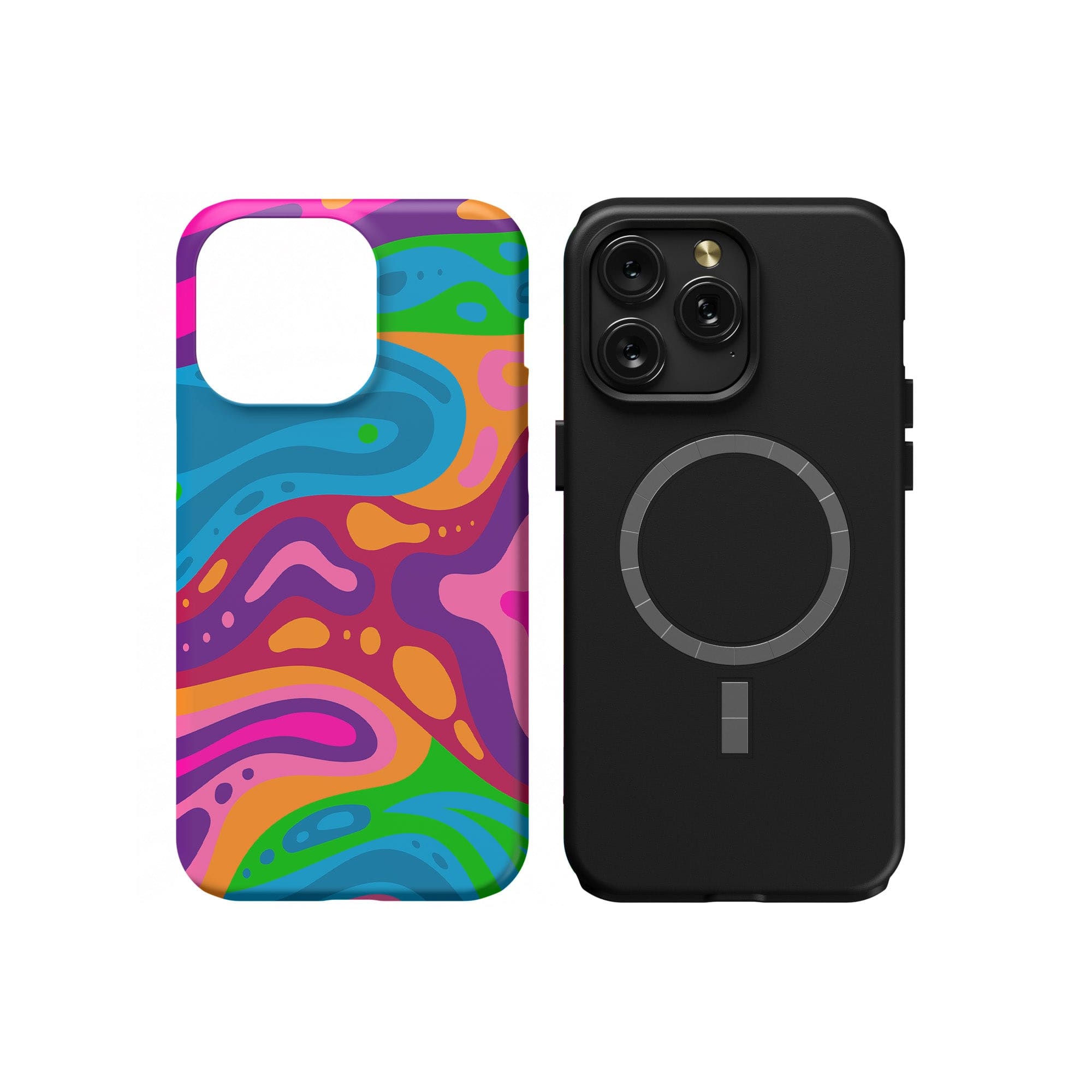 Psychedelic Flows | Colorful Abstract Fluid Case for iPhone 15 Pro Max