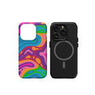 Psychedelic Flows | Colorful Abstract Fluid Case for iPhone 15 Pro