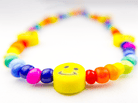 Rainbow Smiles Smiley Face Phone Charm Close Up