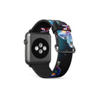 Silent Symphony | Crystal Flower Orchid Apple Watch Band in Black