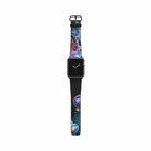 Silent Symphony | Crystal Flower Orchid Apple Watch Band in Black