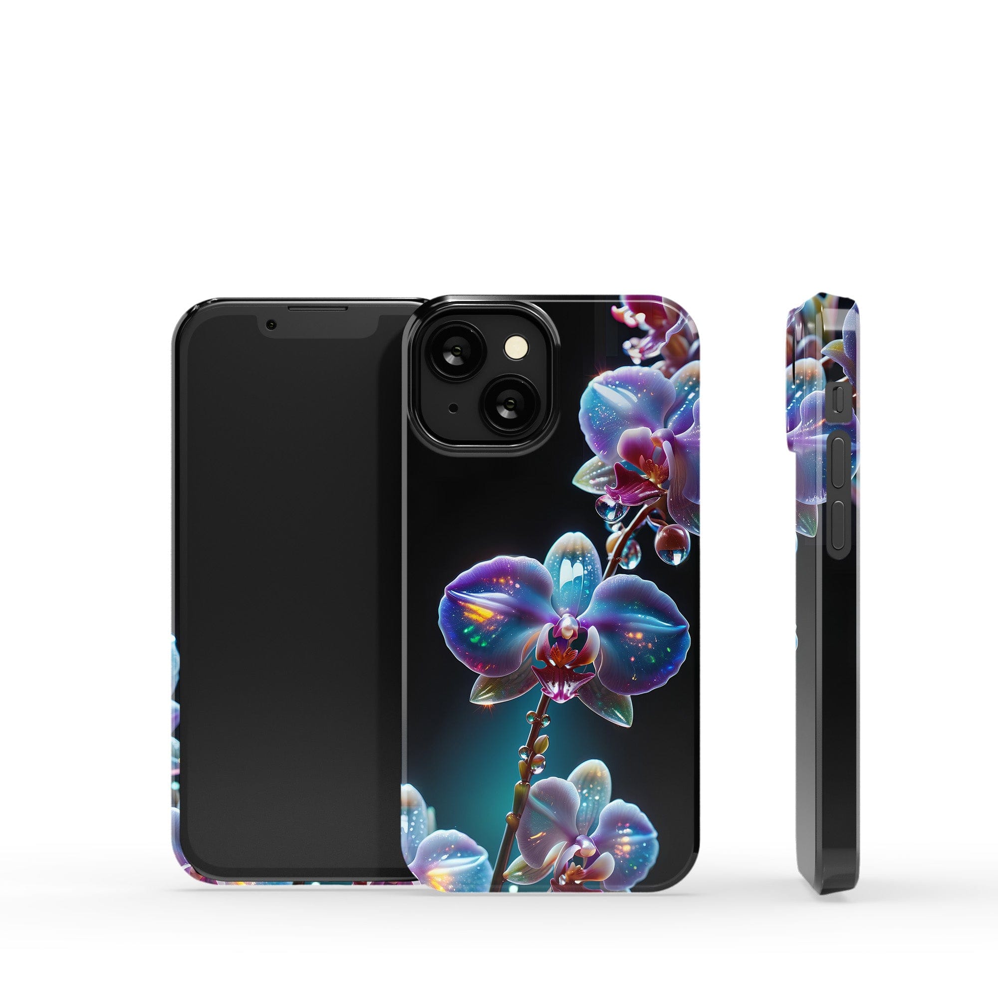 Silent Symphony | Crystal Flower Orchid Case for iPhone 13 Mini