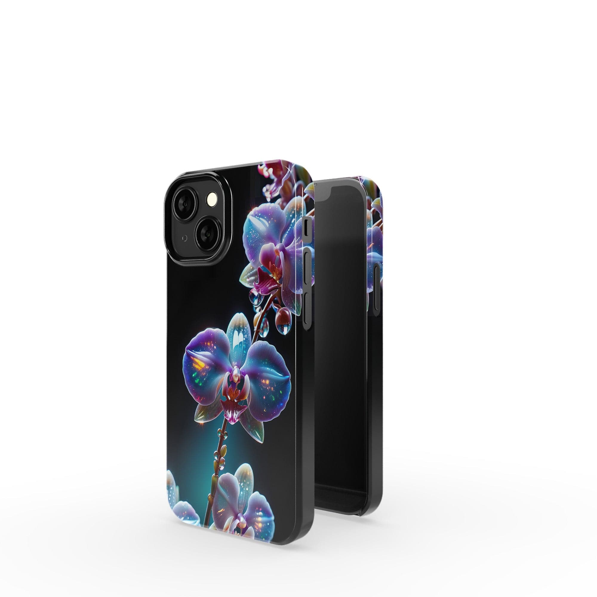 Silent Symphony | Crystal Flower Orchid Case for iPhone 13 Mini