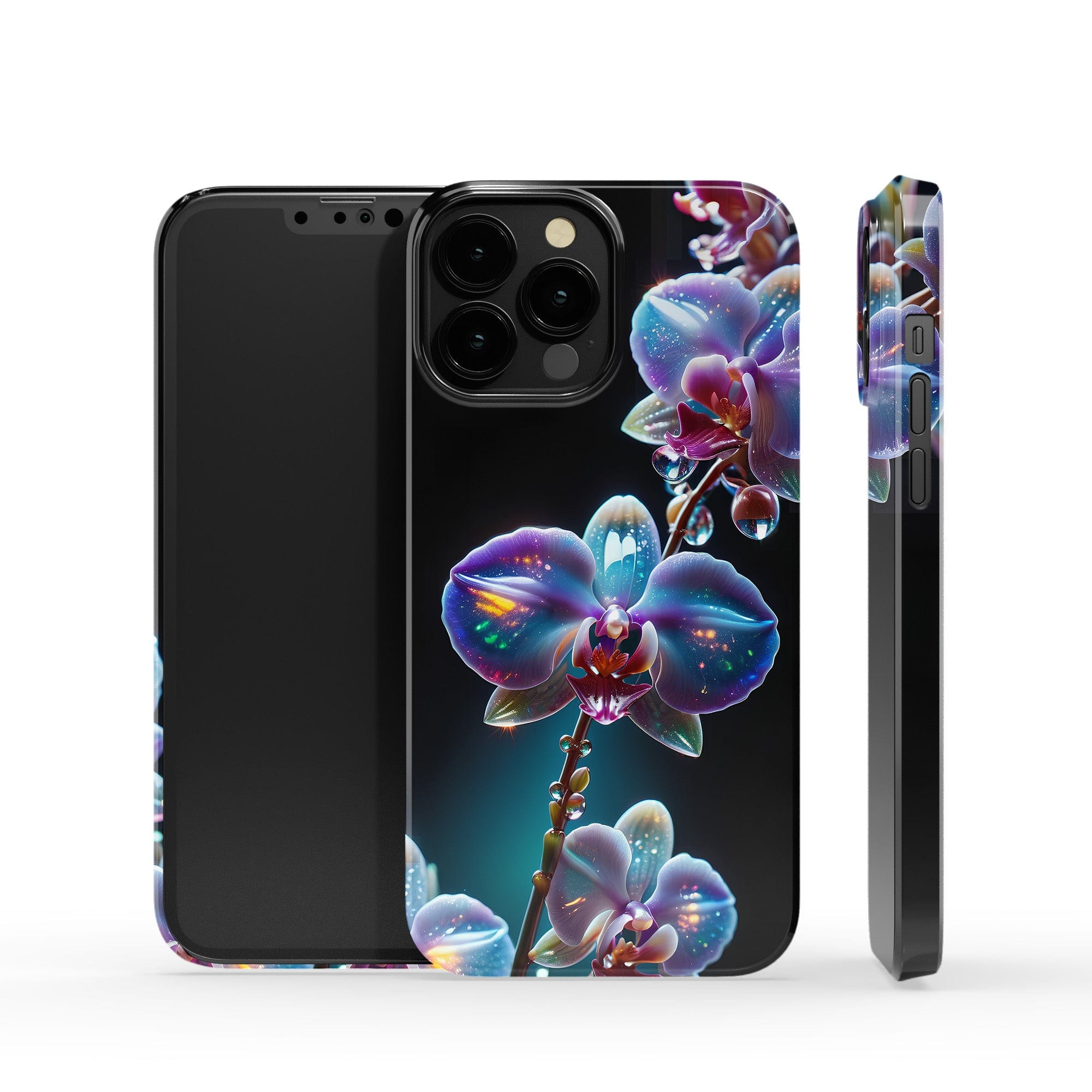 Silent Symphony | Crystal Flower Orchid Case for iPhone 13 Pro Max