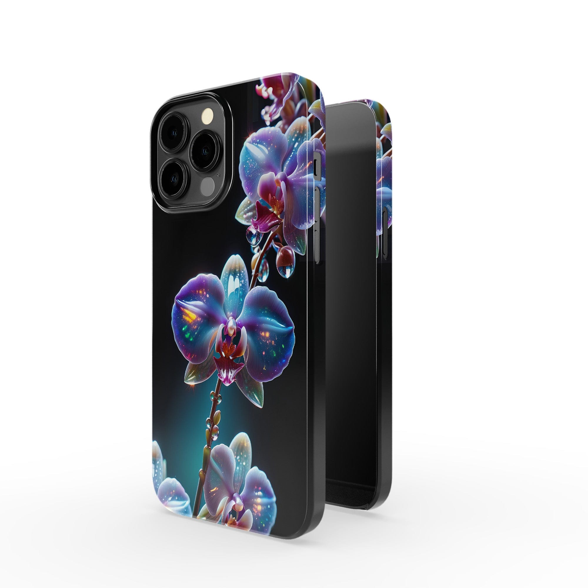 Silent Symphony | Crystal Flower Orchid Case for iPhone 13 Pro Max