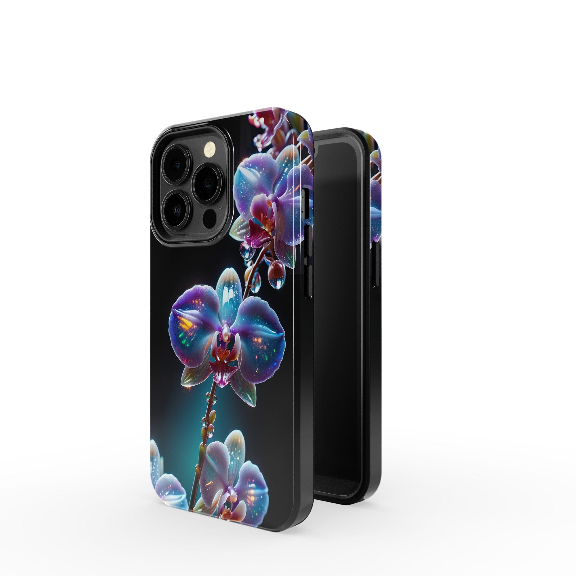 Silent Symphony | Crystal Flower Orchid Case for iPhone 13 Pro