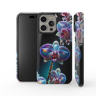 Silent Symphony | Crystal Flower Orchid Case for iPhone 14 Pro Max