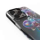 Silent Symphony | Crystal Flower Orchid Case for iPhone 14 Pro Max