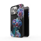 Silent Symphony | Crystal Flower Orchid Case for iPhone 14 Pro Max