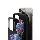 Silent Symphony | Crystal Flower Orchid Case for iPhone 14 Pro Max