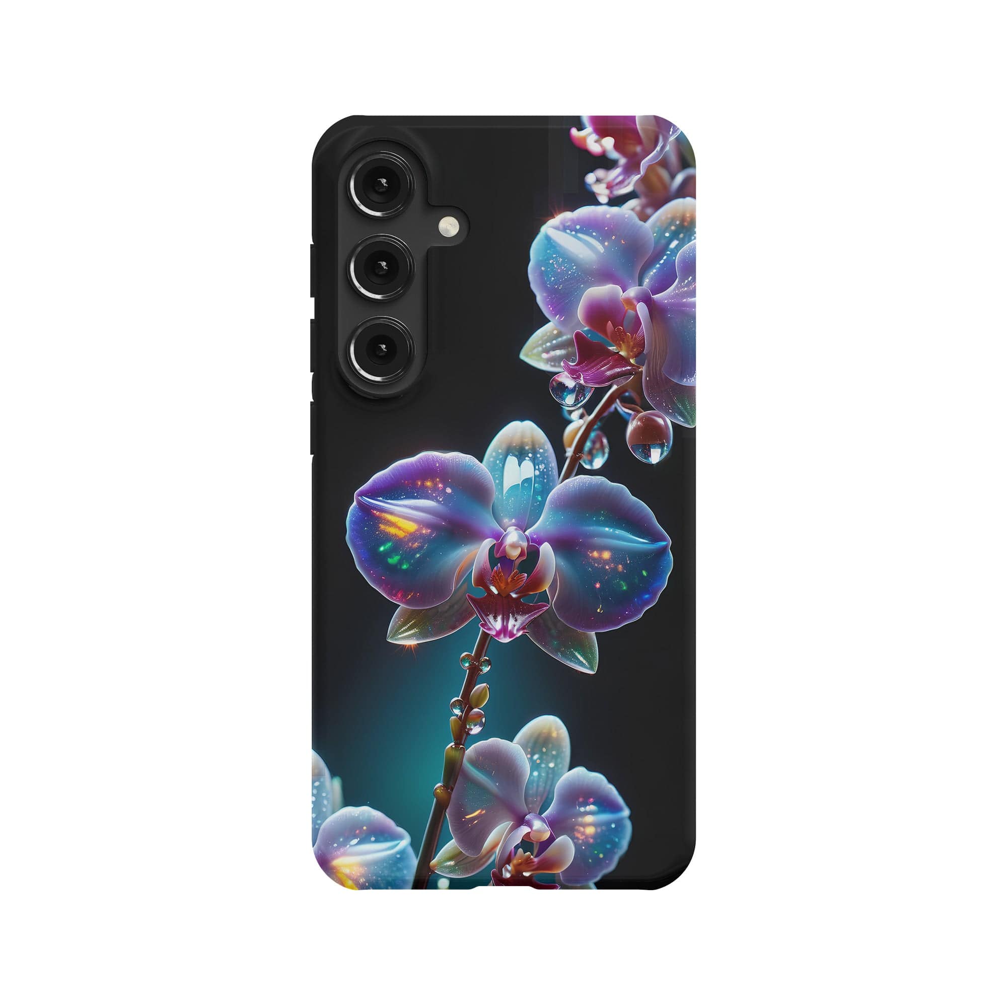 Silent Symphony | Crystal Flower Orchid Samsung Case for Galaxy S24 Plus