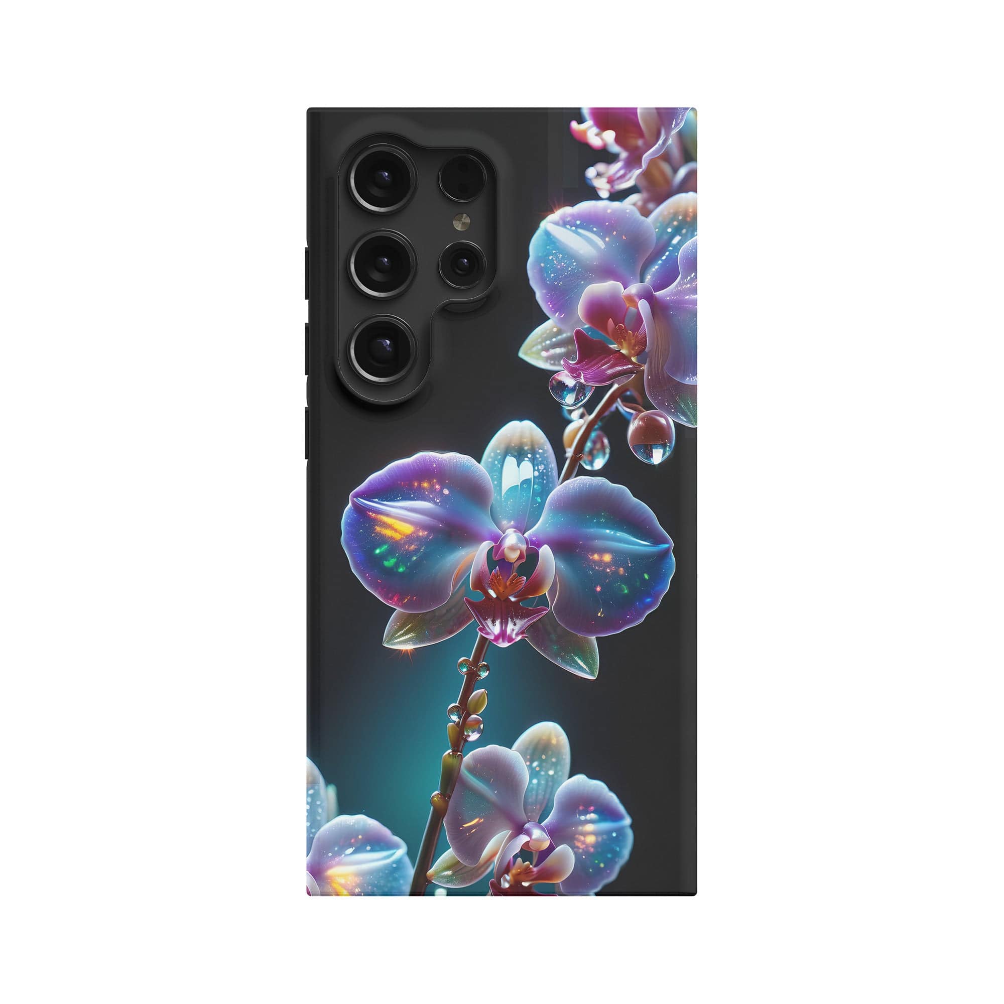 Silent Symphony | Crystal Flower Orchid Samsung Case for Galaxy S24 Ultra