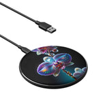 Silent Symphony | Crystal Flower Orchid Wireless Charger in Black