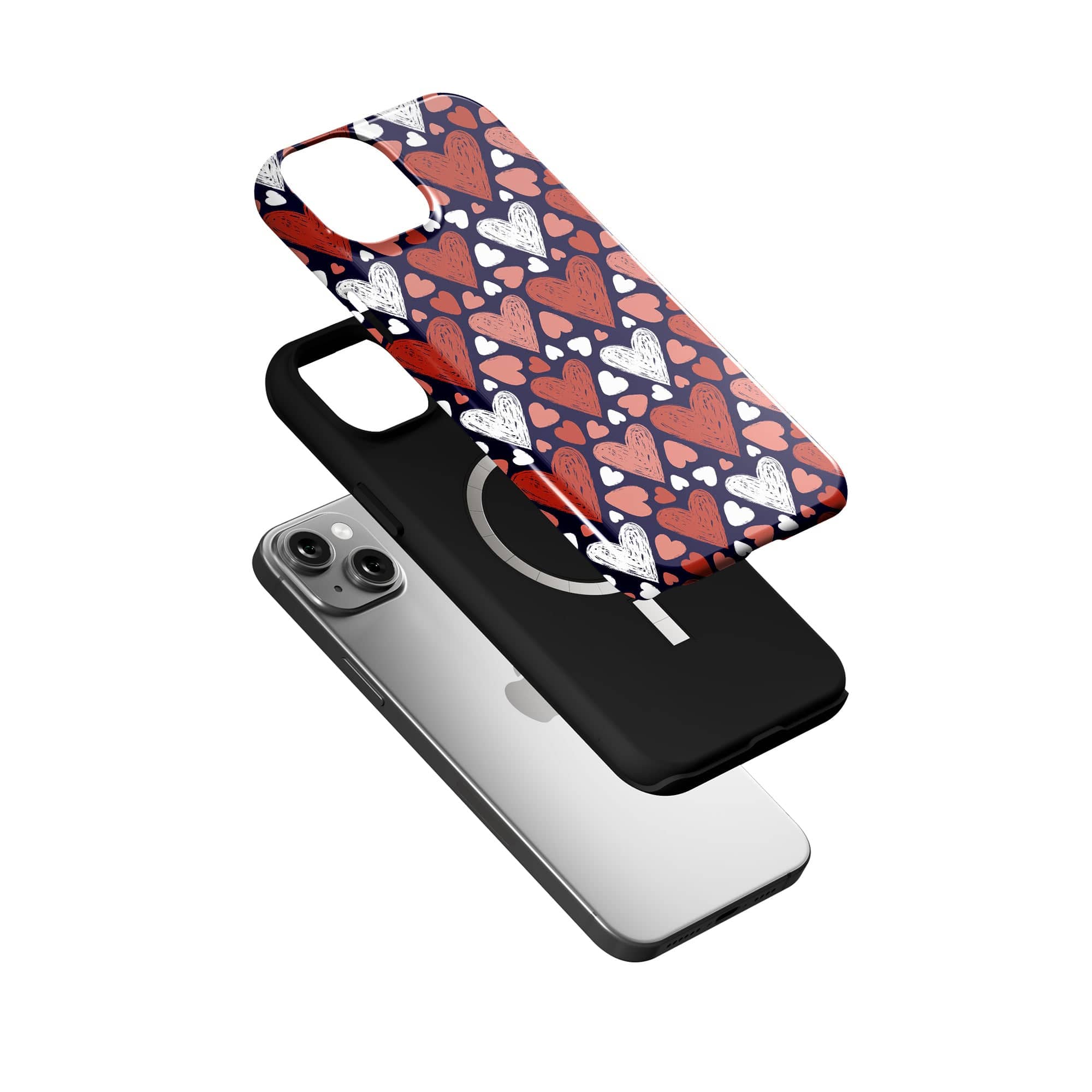 Sketchy Love | Hearts Case for iPhone 15 Plus