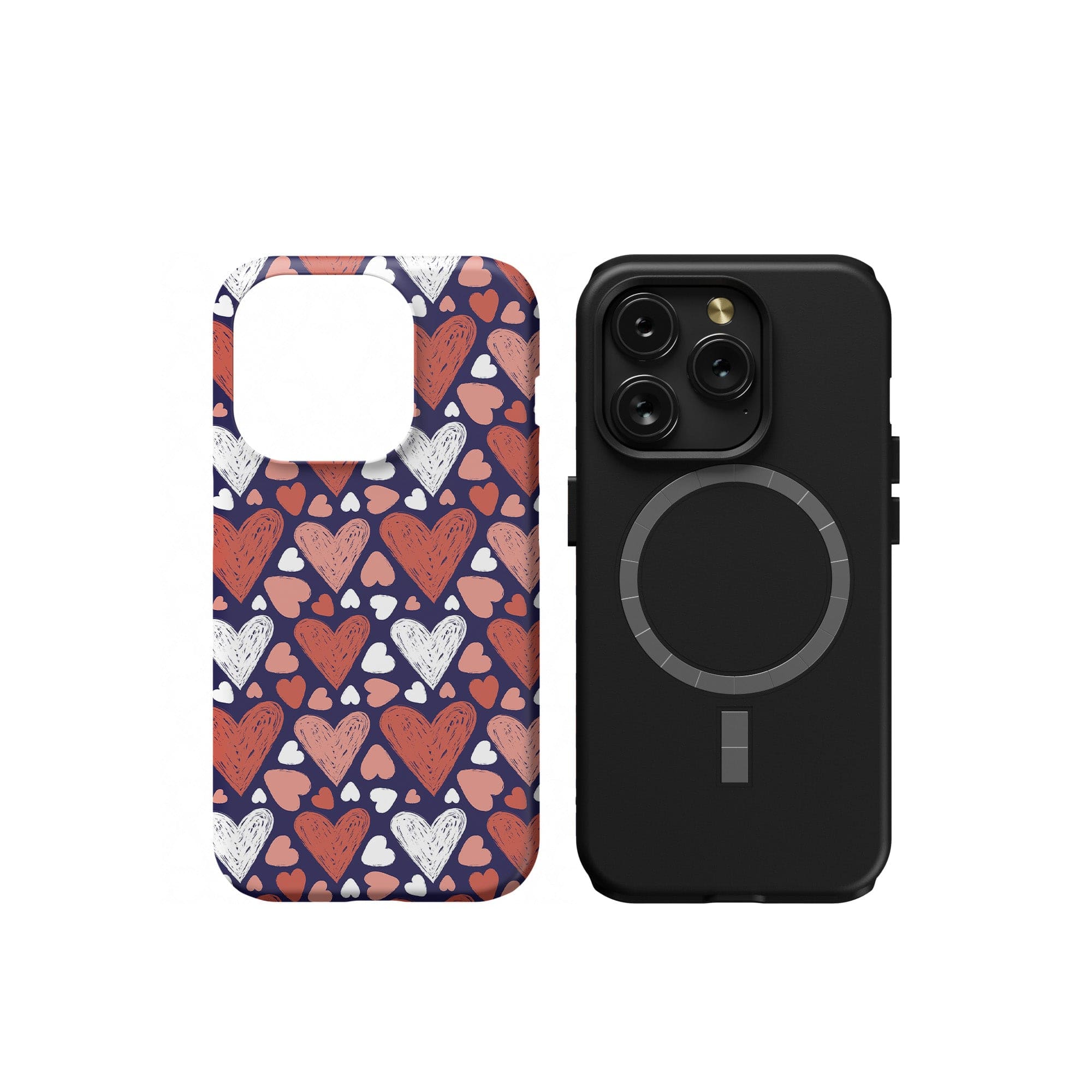 Sketchy Love | Hearts Case for iPhone 15 Pro