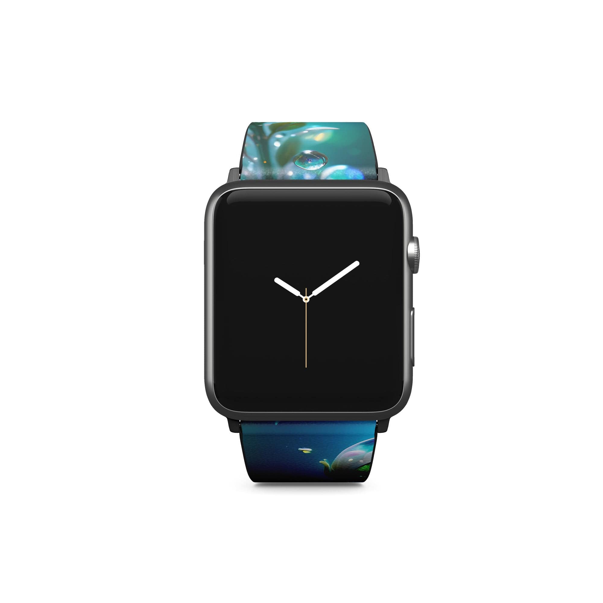 Stardust Whispers | Crystal Flower Jasmine Apple Watch Band in Black