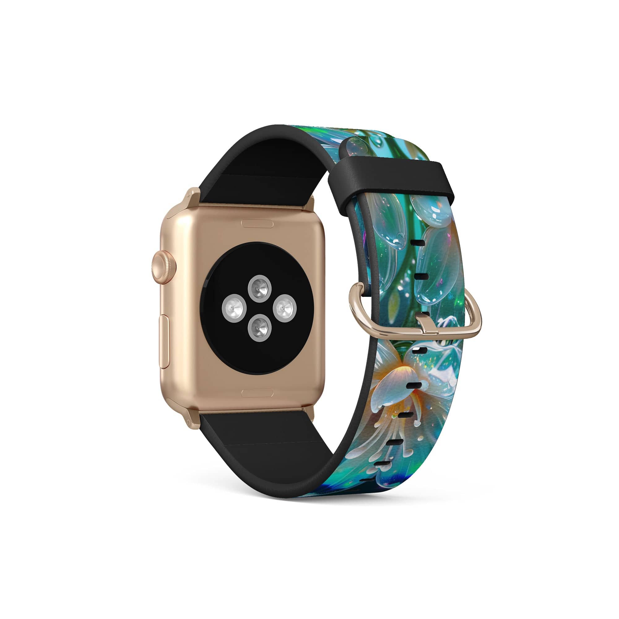 Stardust Whispers | Crystal Flower Jasmine Apple Watch Band in Gold