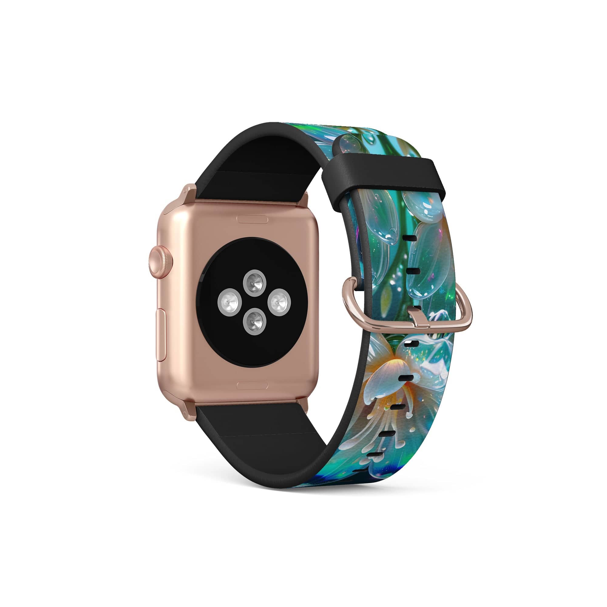 Stardust Whispers | Crystal Flower Jasmine Apple Watch Band in Rose Gold