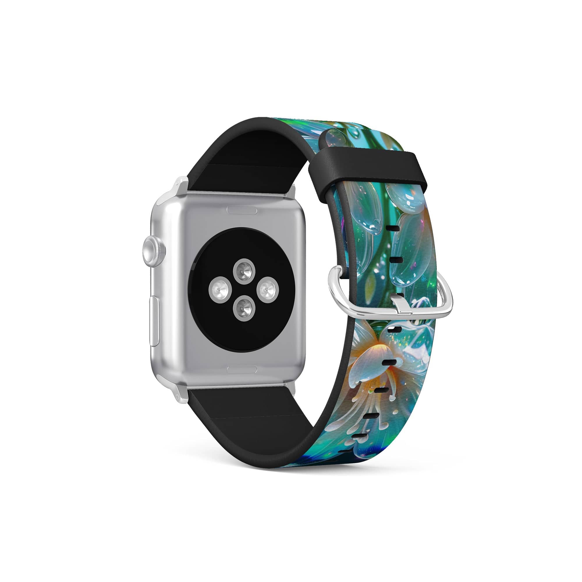 Stardust Whispers | Crystal Flower Jasmine Apple Watch Band in Silver