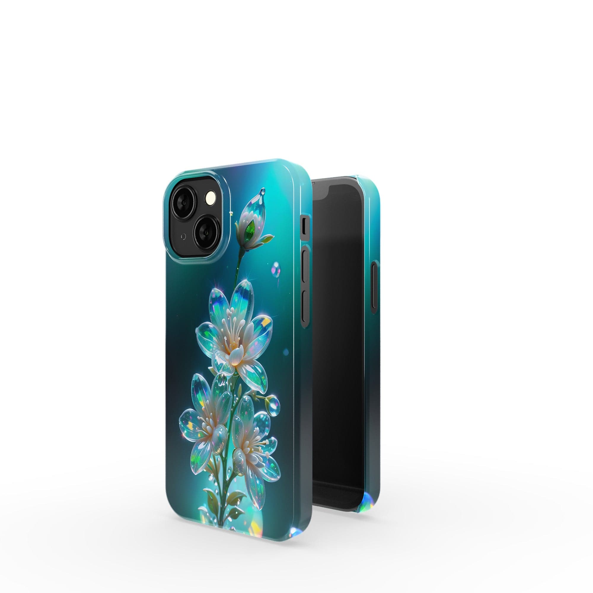 Stardust Whispers | Crystal Flower Jasmine Case for iPhone 13 Mini