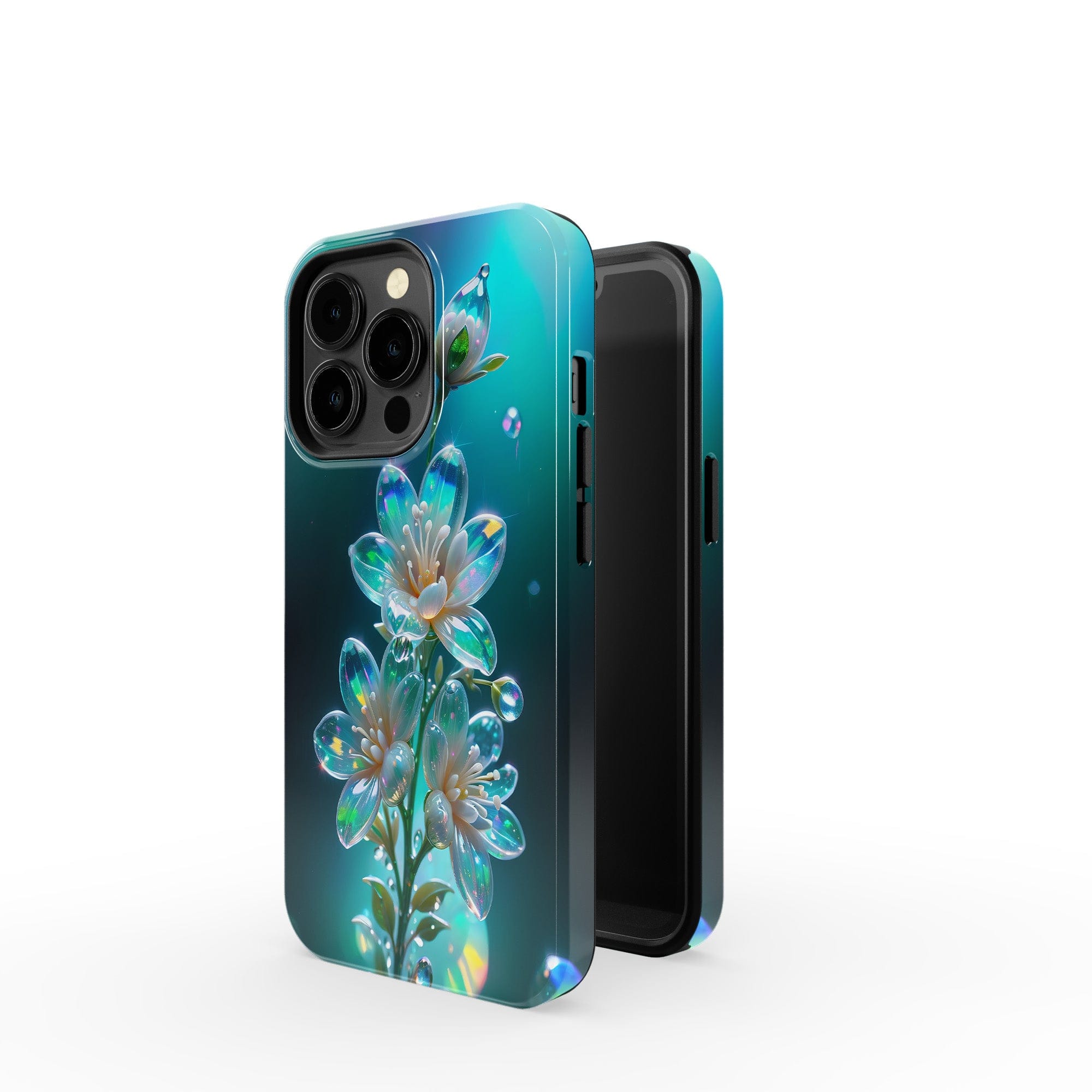 Stardust Whispers | Crystal Flower Jasmine Case for iPhone 13 Pro