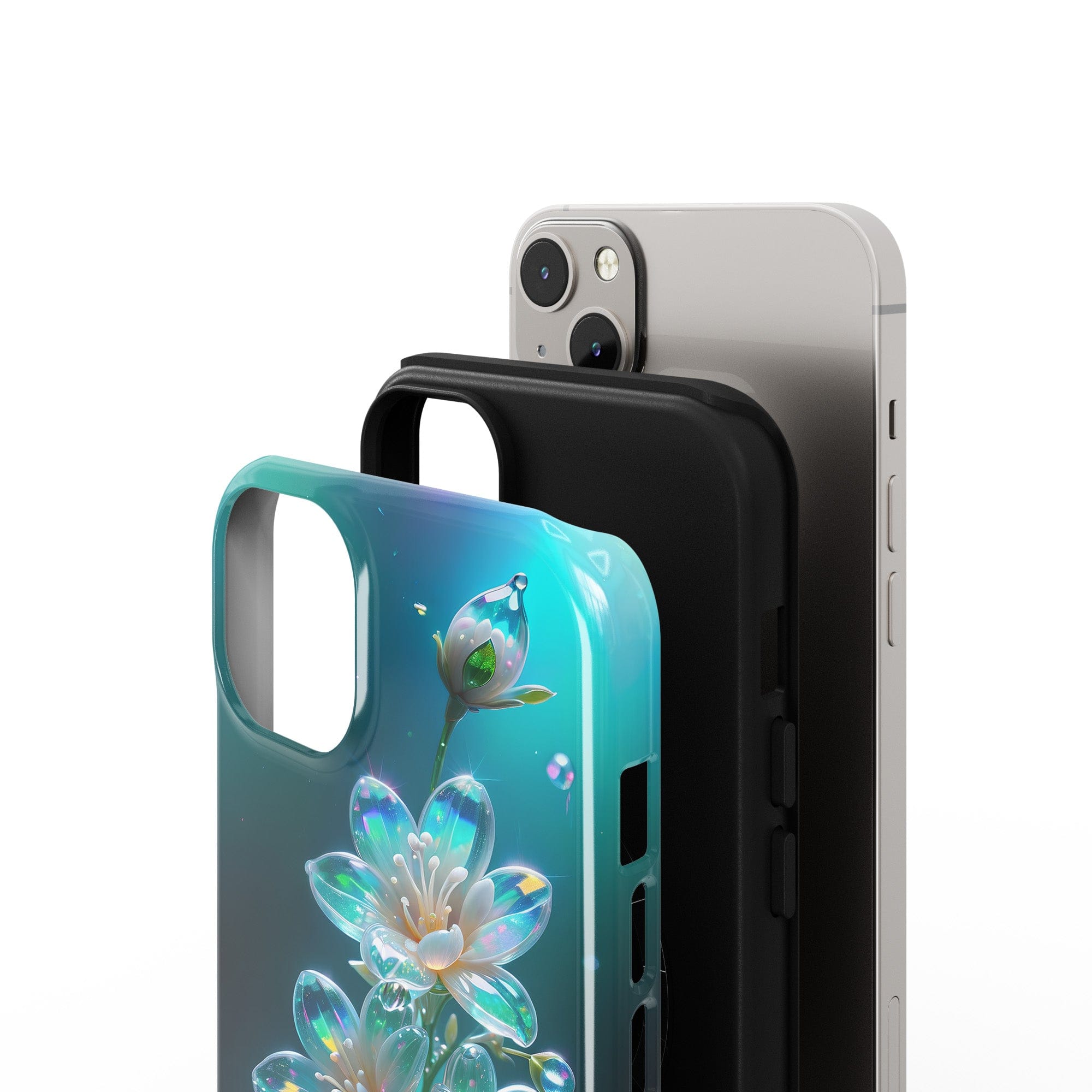 Stardust Whispers | Crystal Flower Jasmine Case for iPhone 14 Plus