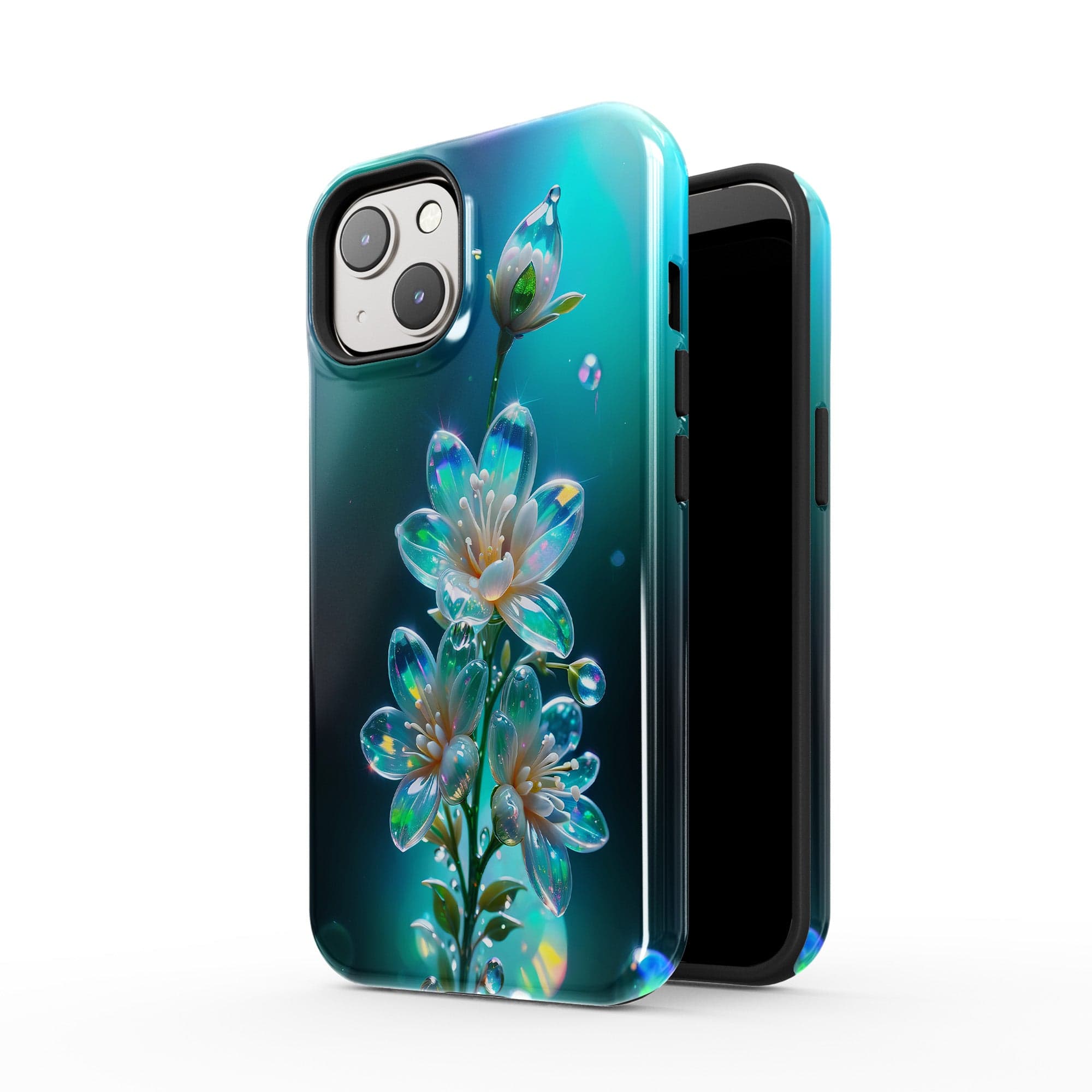 Stardust Whispers | Crystal Flower Jasmine Case for iPhone 14 Plus