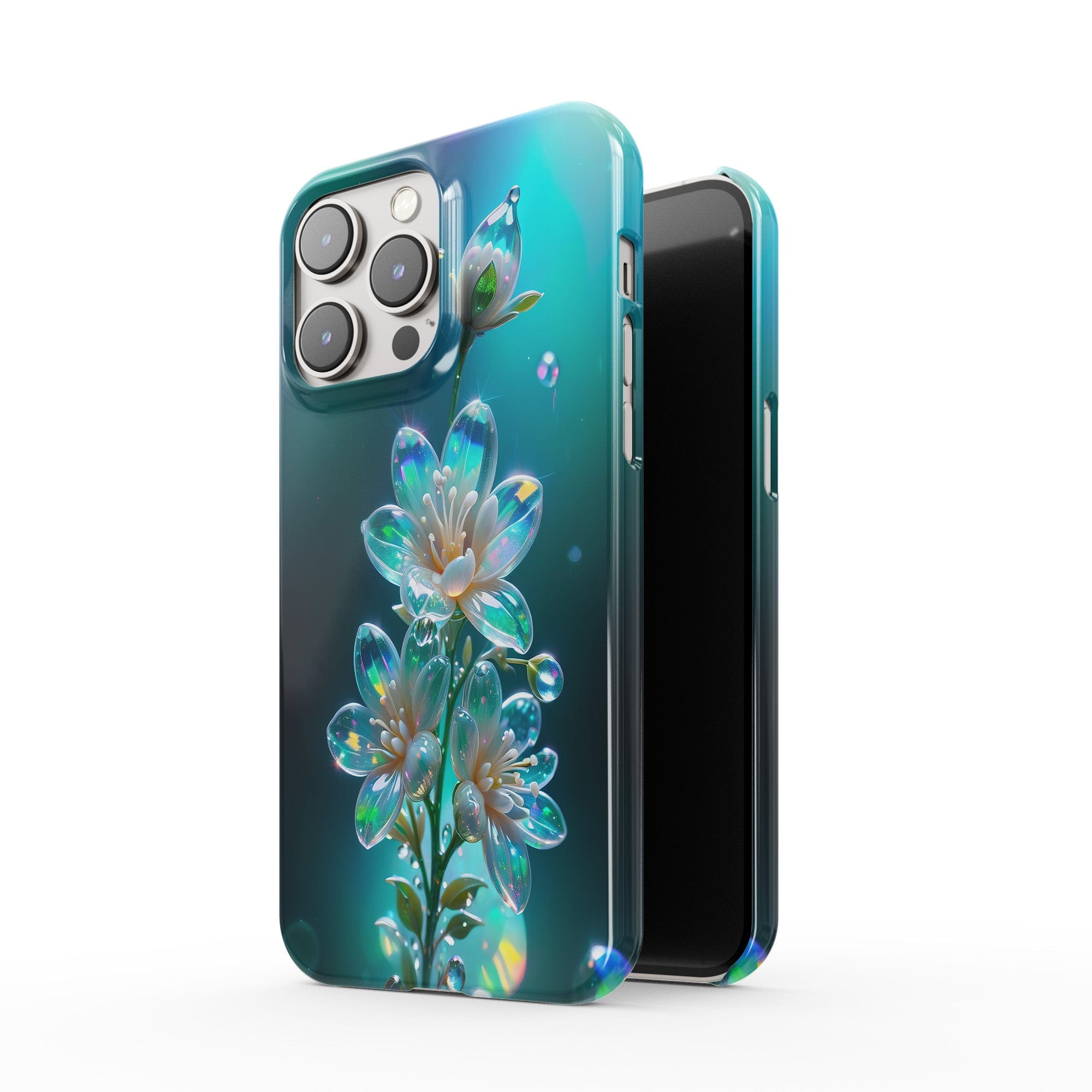 Stardust Whispers | Crystal Flower Jasmine Case for iPhone 14 Pro Max