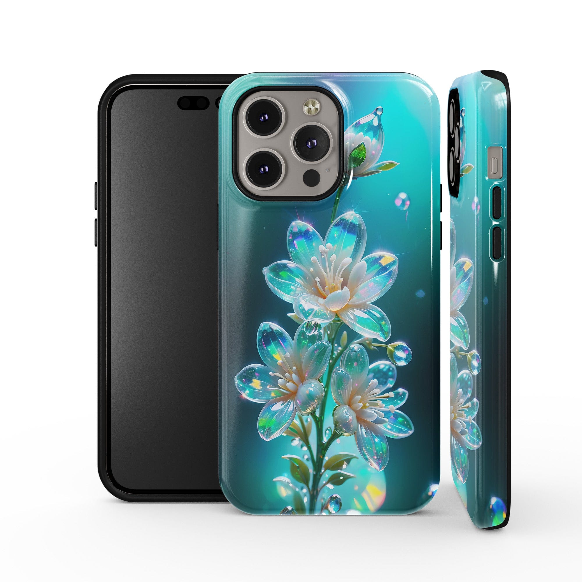 Stardust Whispers | Crystal Flower Jasmine Case for iPhone 14 Pro Max