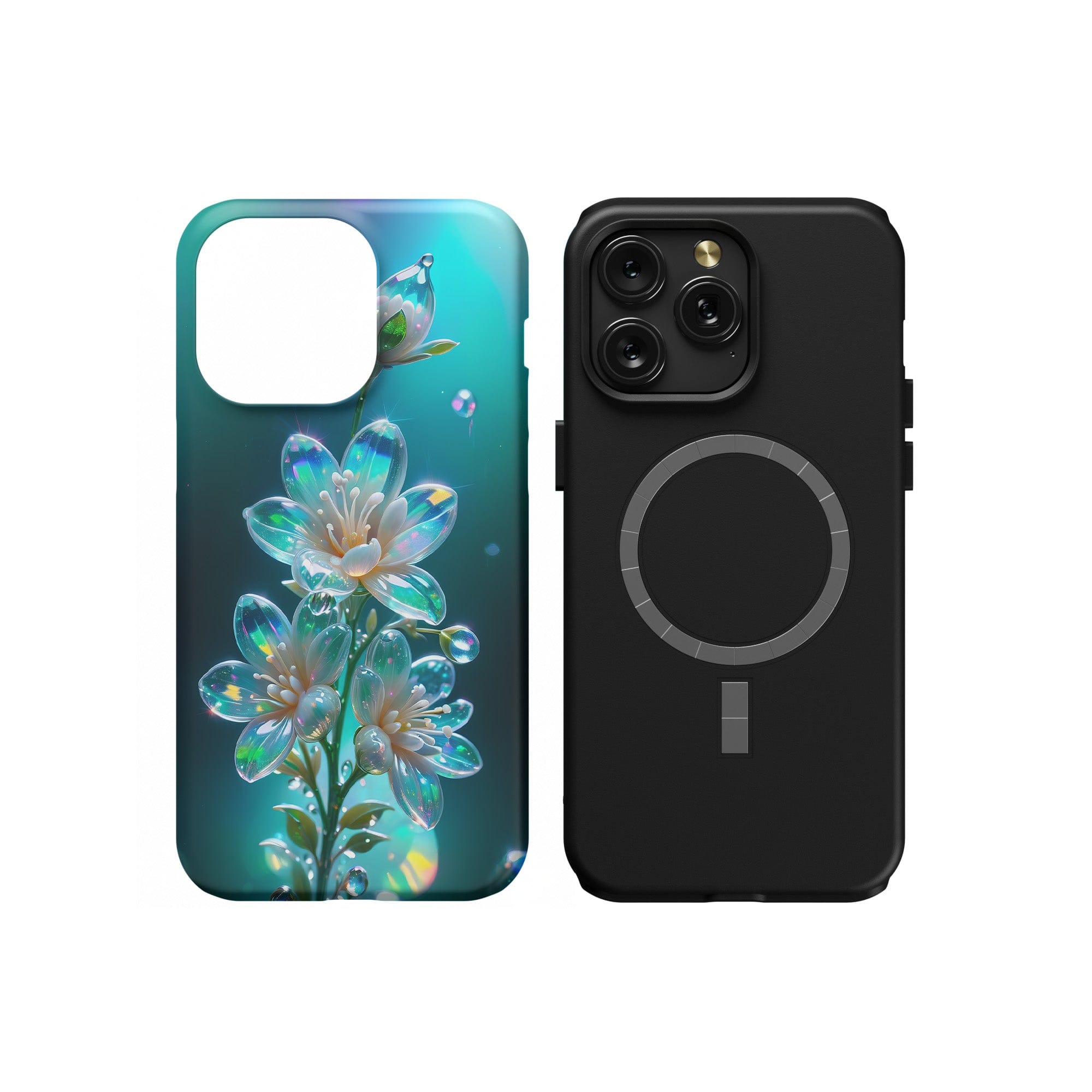 Stardust Whispers | Crystal Flower Jasmine Case for iPhone 15 Pro Max