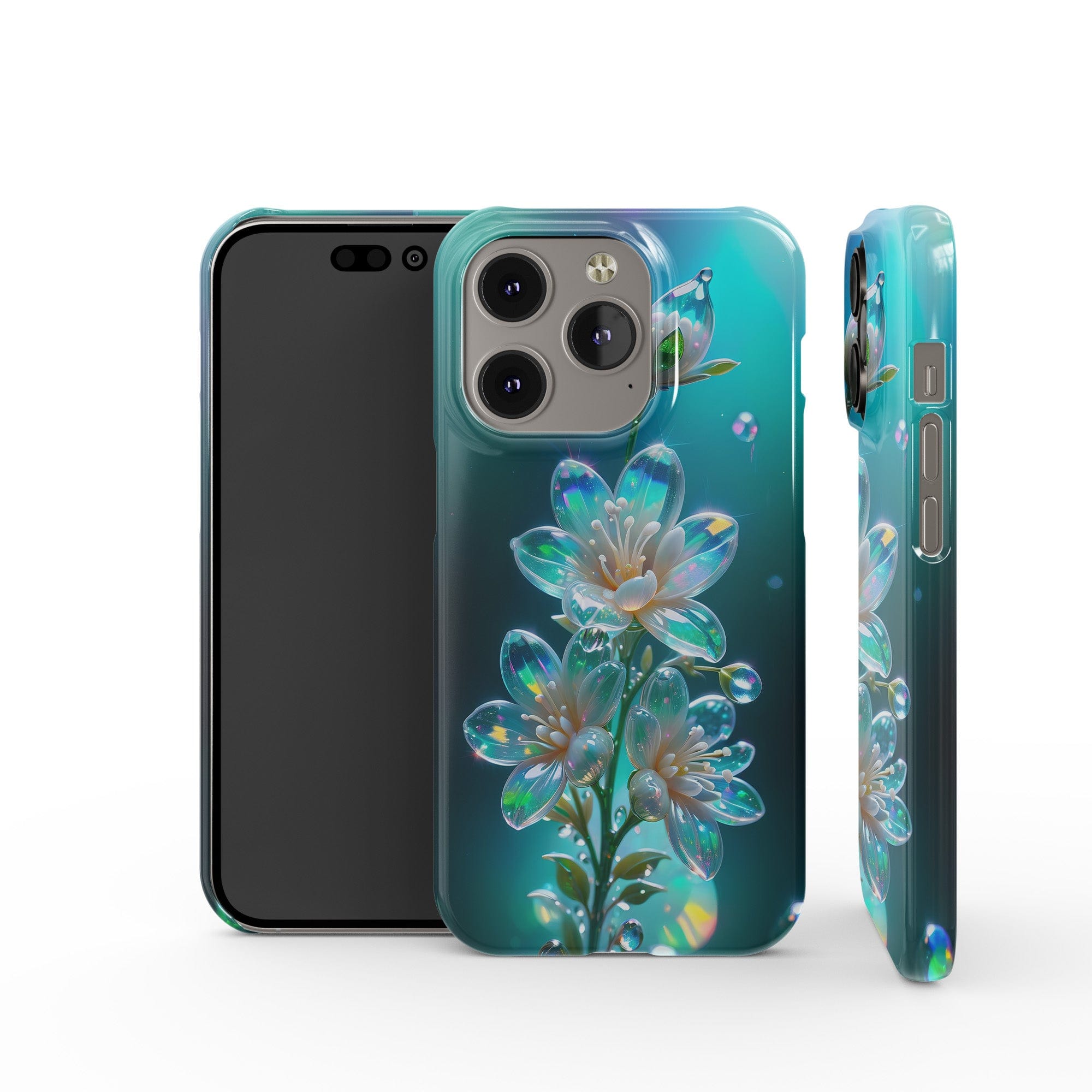 Stardust Whispers | Crystal Flower Jasmine Case for iPhone 14 Pro