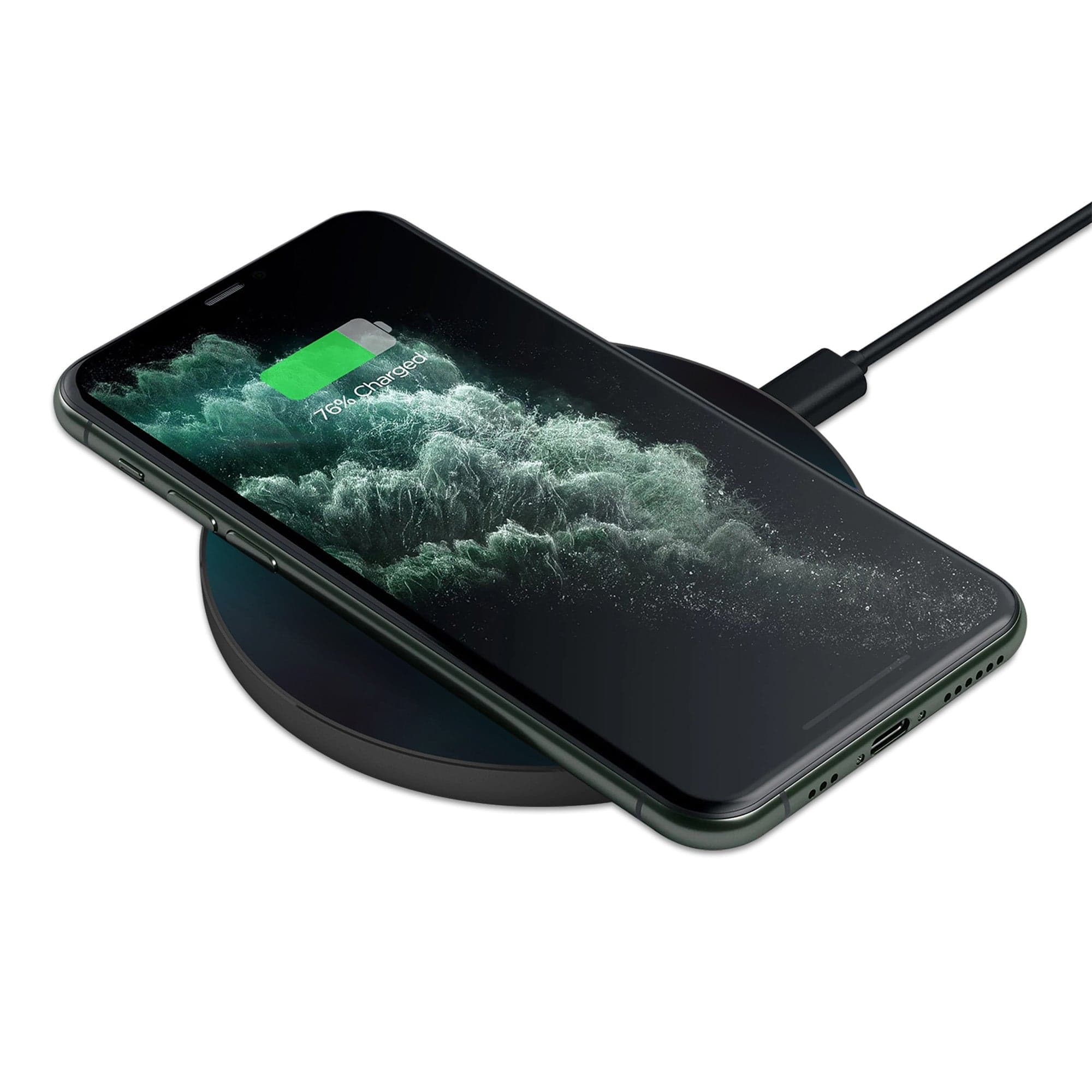 Stardust Whispers | Crystal Flower Jasmine Wireless Charger in Black