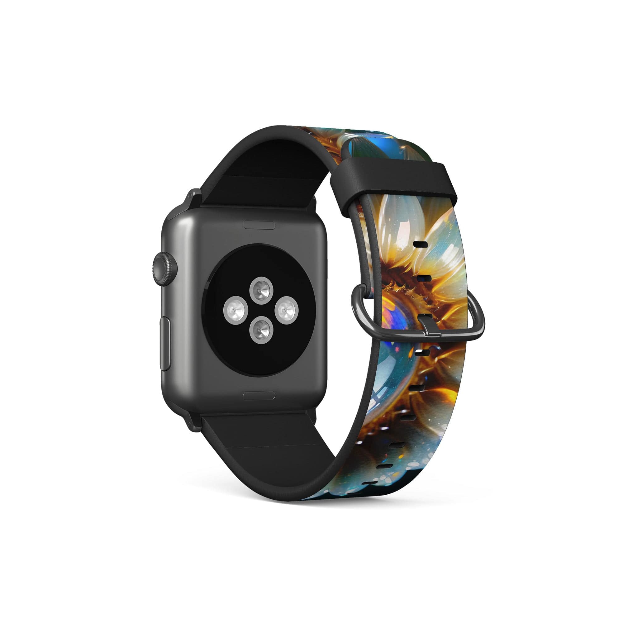 Sunshower | Crystal Flower Sunflower Apple Watch Band in Black