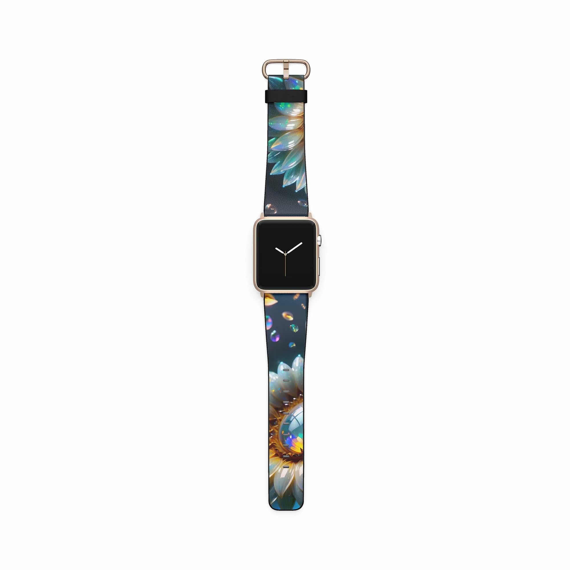 Sunshower | Crystal Flower Sunflower Apple Watch Band in Gold