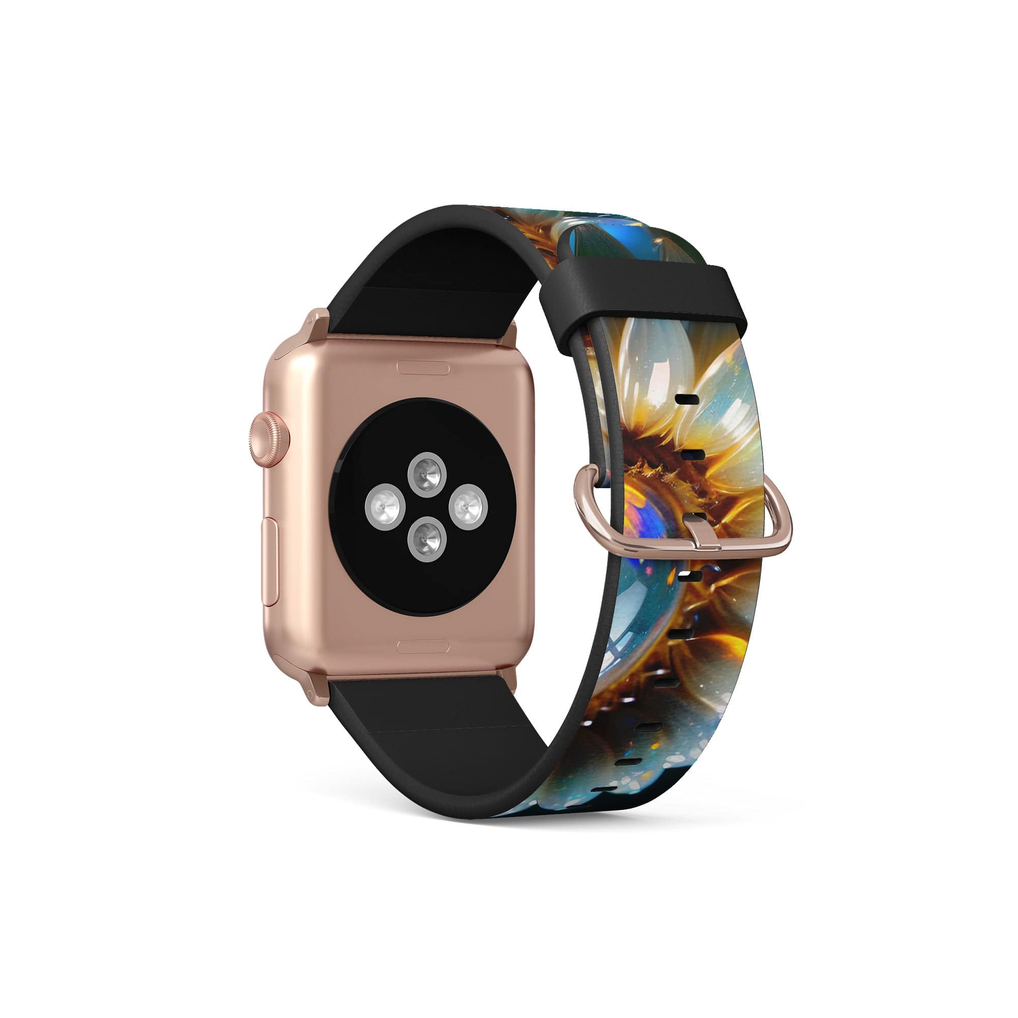 Sunshower | Crystal Flower Sunflower Apple Watch Band in Rose Gold