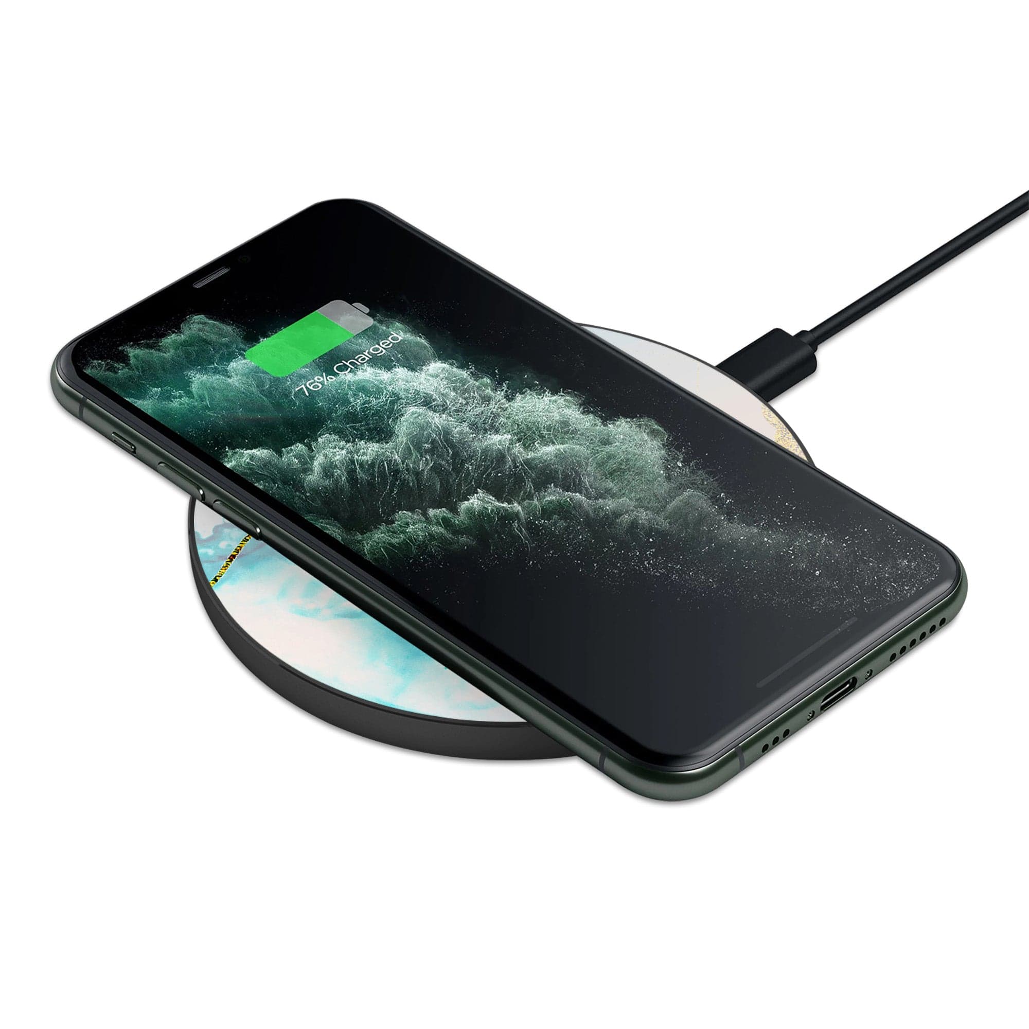 24K Magic | Marble Wireless Charging Pad in Black