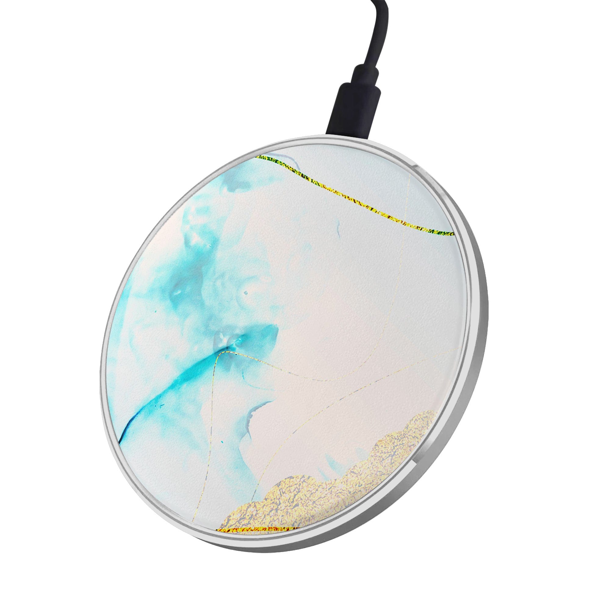 24K Magic | Marble Wireless Charging Pad in Silver