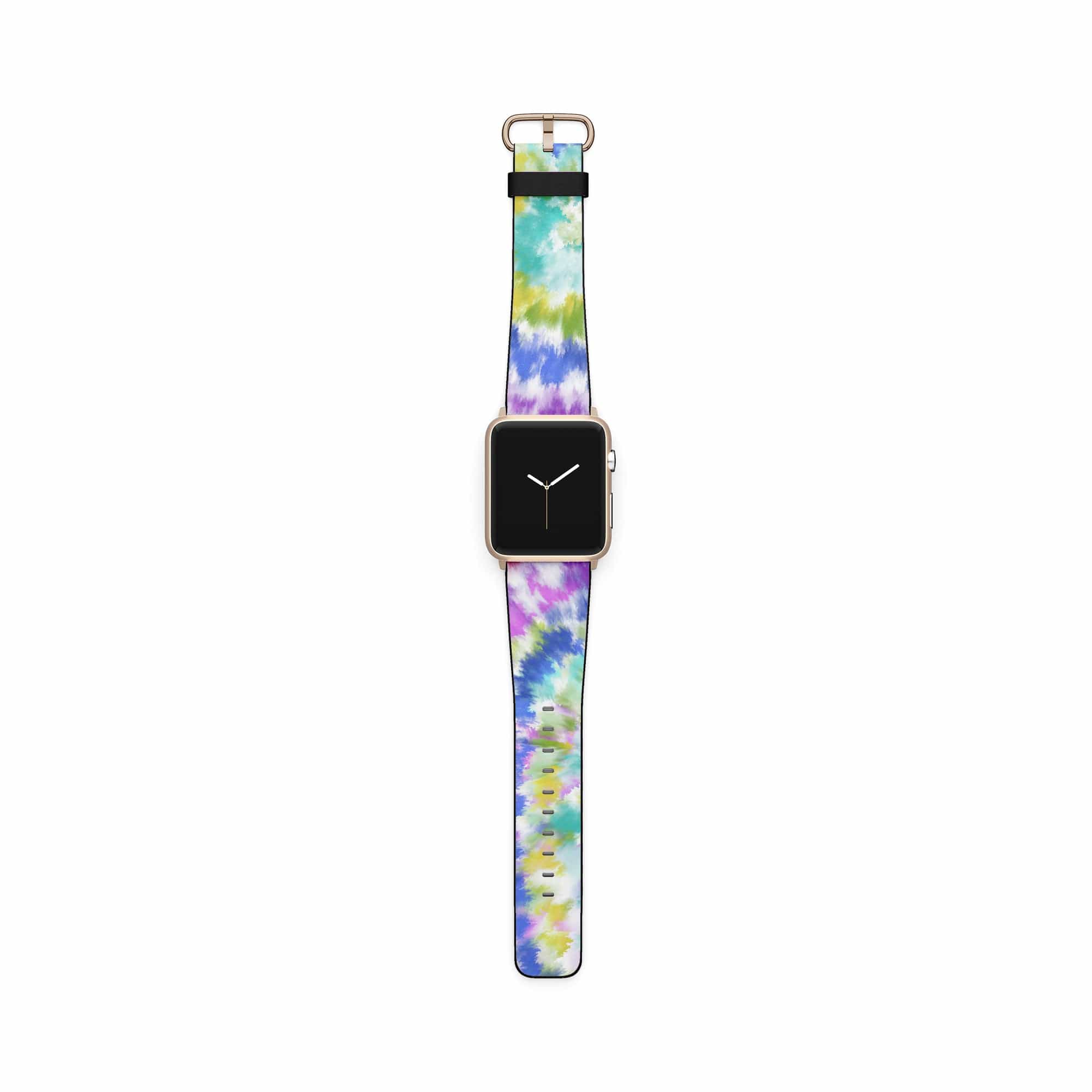 Against The Wall | Tie Dye Apple Watch Band for 38/40/41 mm Watch in Gold