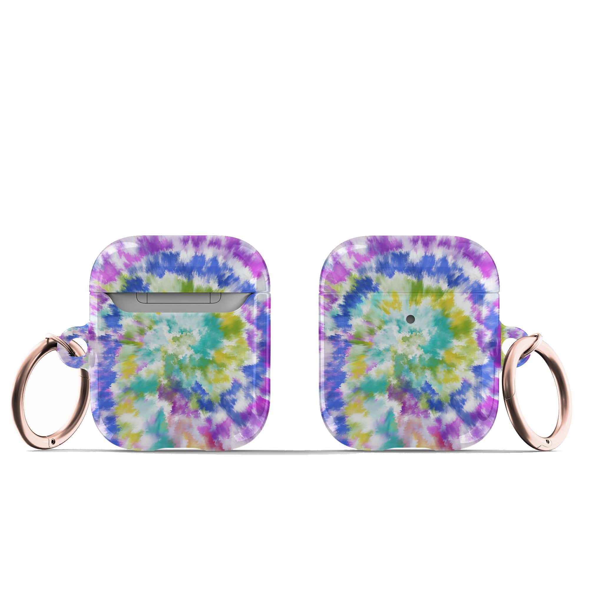 Against The Wall | Tie Dye Apple AirPods Case for AirPods 1&2 Rose Gold