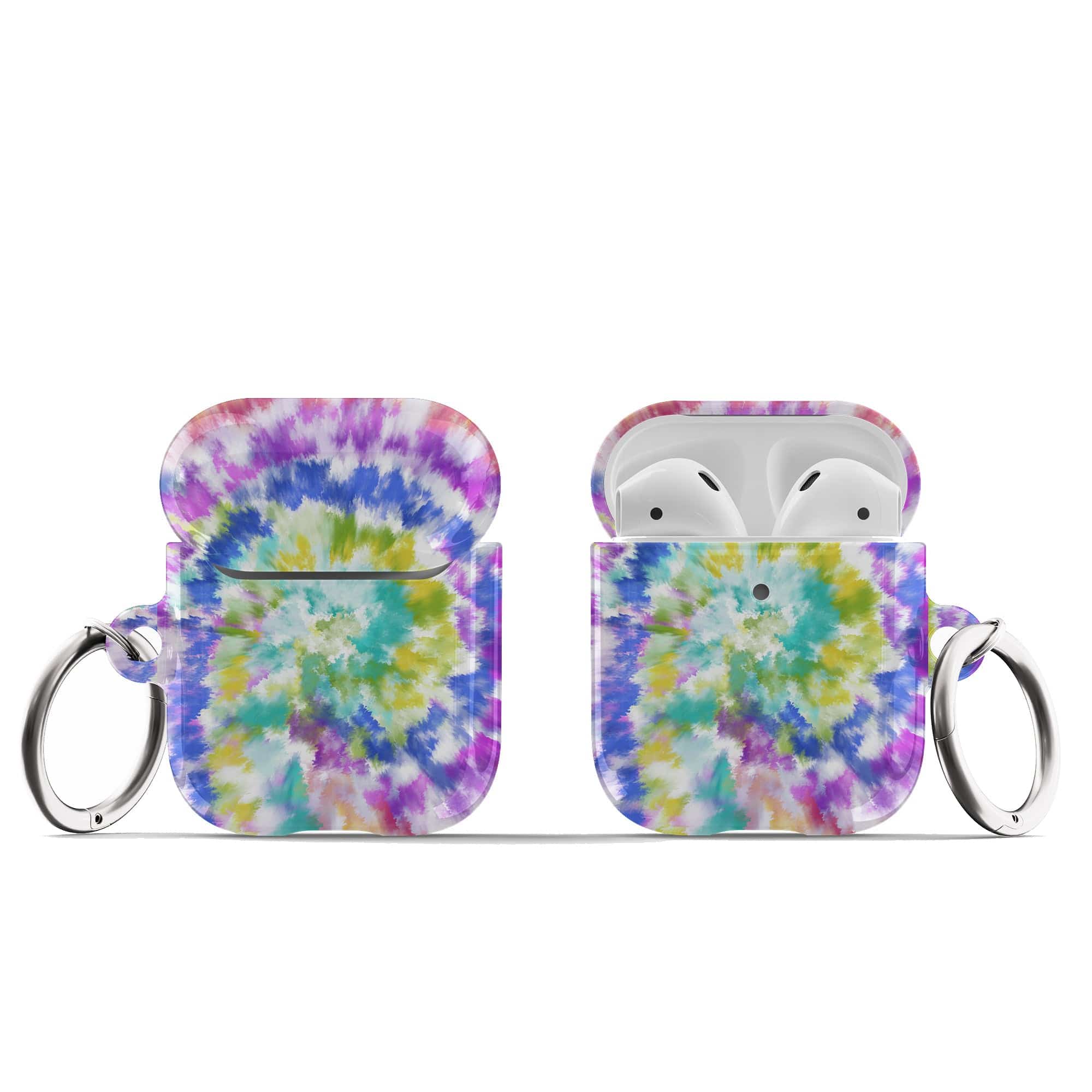 Against The Wall | Tie Dye Apple AirPods Case for AirPods 1&2 Silver