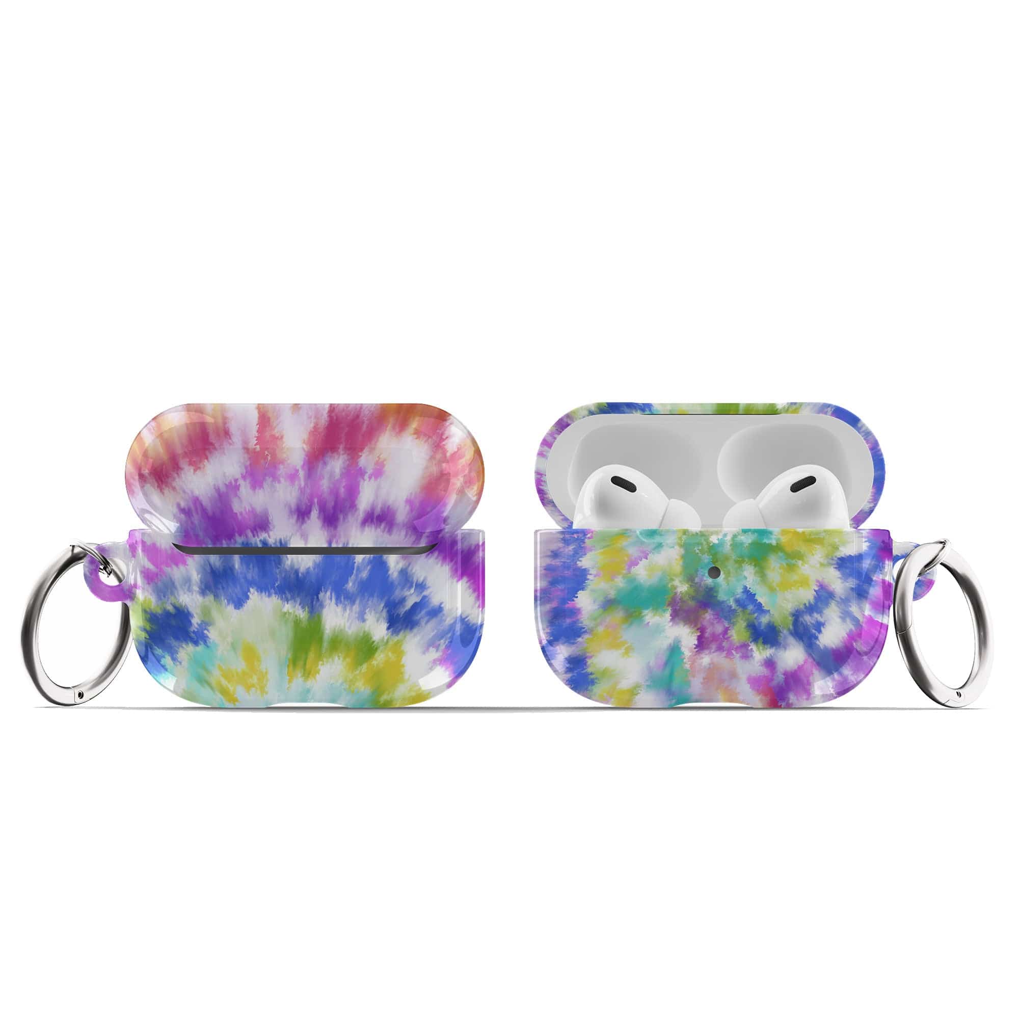 Against The Wall | Tie Dye Apple AirPods Case for AirPods 3 & AirPods Pro 1&2 Silver