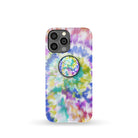 Against The Wall | Tie Dye Foldable Phone Grip in Black