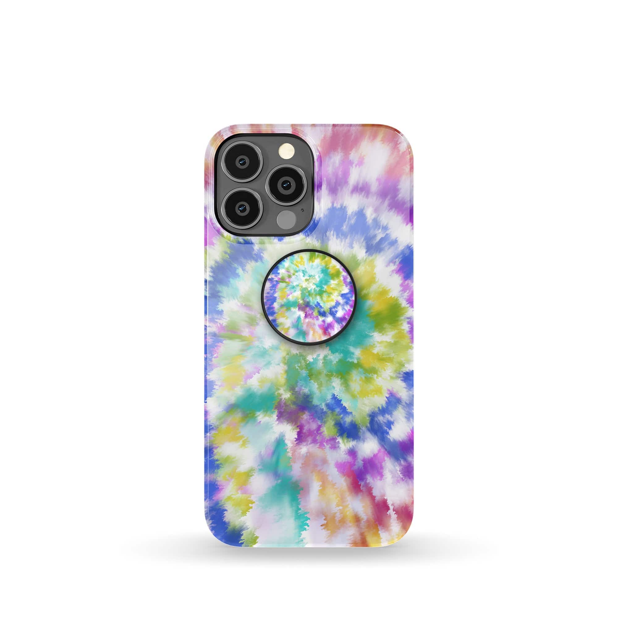 Against The Wall | Tie Dye Foldable Phone Grip in Black