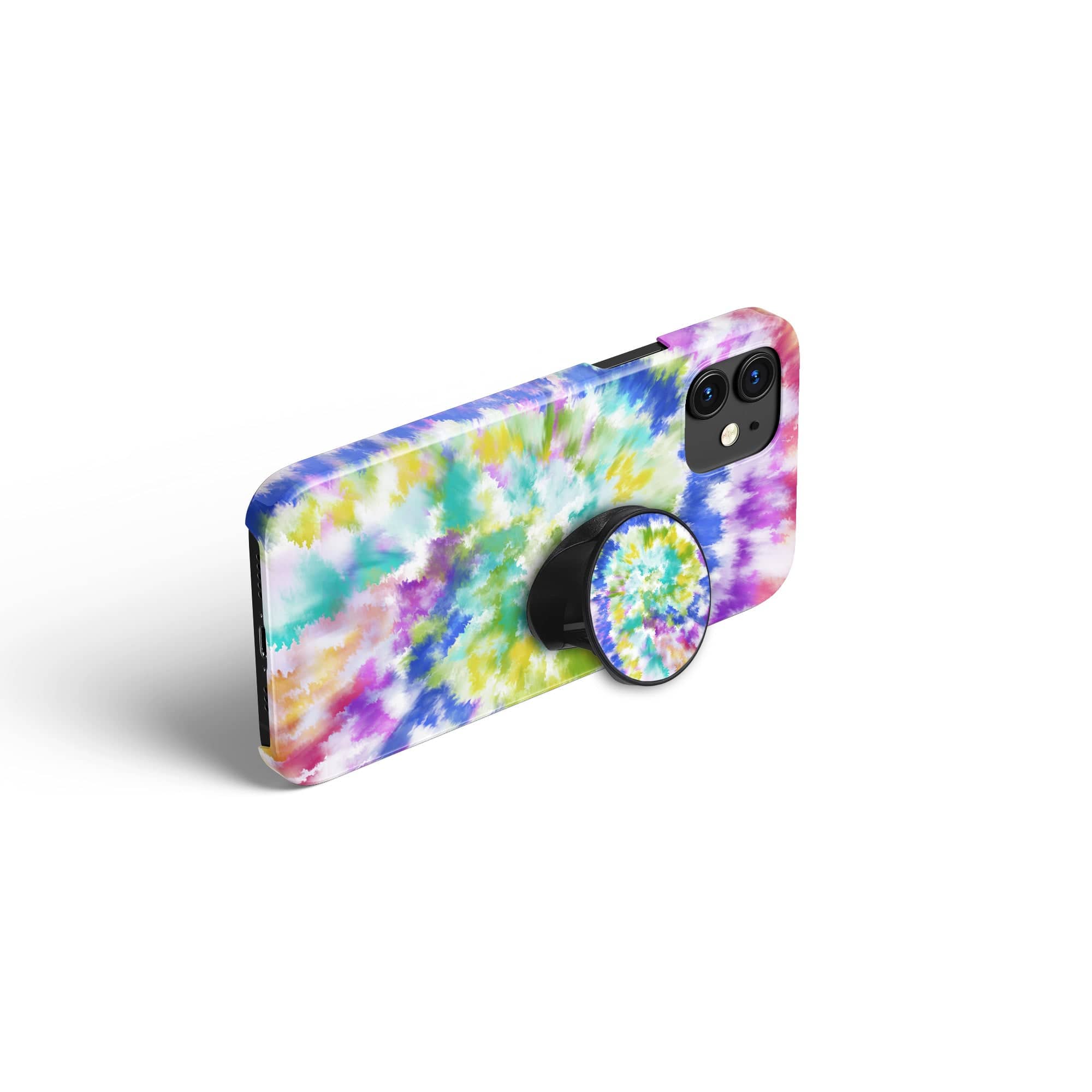 Against The Wall | Tie Dye Foldable Phone Grip in Black